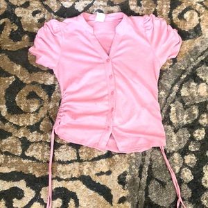 selling this blouse/top from No boundaries, XS, and the color pink